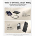 Акумулятор портативний літій-іонний Power Bank Belkin 5000мА·год, 15Вт/Qi2 7.5Вт, Slim Magnetic Ring, чорний