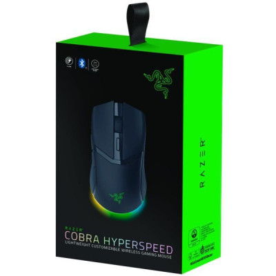 Миша Razer Cobra HyperSpeed, RGB, USB-A/WL/BT, чорний