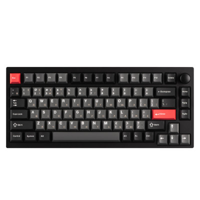 Клавіатура механічна Lemokey P1 Pro 84Key, Keychron Super Banana, WL/BT/USB-A, QMK/VIA, Hot-Swap, EN/UKR, RGB, Knob, Carbon Black Клавіатура механічна Lemokey P1 Pro 84Key, Keychron Super Banana, WL/BT/USB-A, QMK/VIA, Hot-Swap, EN/UKR, RGB, Knob, Carbon Black
