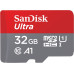 Карта пам'яті SanDisk microSD 32GB C10 UHS-I R100MB/s Ultra + SD Карта пам'яті SanDisk microSD 32GB C10 UHS-I R100MB/s Ultra + SD