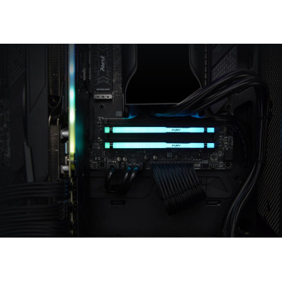 Пам'ять ПК Kingston DDR5 32GB KIT (16GBx2) 5600 FURY Beast RGB