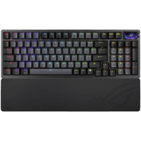 Клавіатура механічна ASUS ROG Azoth 96 HE, 96key, HFX V2 Magnetic Switches, USB-A/WL/BT, EN, RGB, чорний