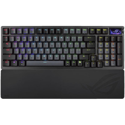 Клавіатура механічна ASUS ROG Azoth 96 HE, 96key, HFX V2 Magnetic Switches, USB-A/WL/BT, EN, RGB, чорний