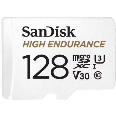 Карта пам'яті SanDisk microSD 128GB C10 UHS-I U3 V30 R100/W40MB/s High Endurance Карта пам'яті SanDisk microSD 128GB C10 UHS-I U3 V30 R100/W40MB/s High Endurance