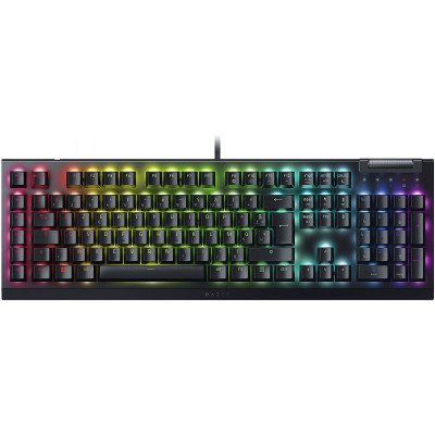 Клавіатура механічна Razer BlackWidow V4 X, 110key, Yellow Switch, USB-A, EN/RU, RGB, чорний Клавіатура механічна Razer BlackWidow V4 X, 110key, Yellow Switch, USB-A, EN/RU, RGB, чорний