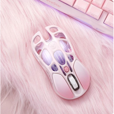 Миша GravaStar Mercury M1 Pro, magnesium alloy body, BT/WL/USB-A, RGB, Sakura Pink