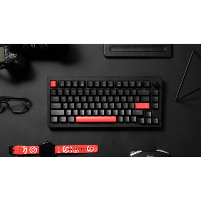 Клавіатура механічна Lemokey X4 84Key, Keychron Red, USB-A, QMK/VIA, Hot-Swap, EN/UKR, RGB, чорний