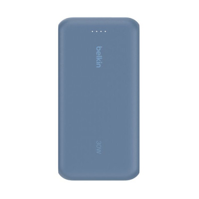 Акумулятор портативний літій-іонний Power Bank Belkin 20000мА·год, 30Вт, з інтегрованим кабелем USB-C, синій