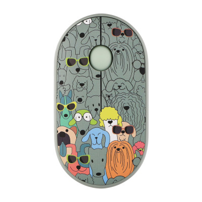 Миша 2E MF300 PETS:DOGS Silent WL BT, зелений