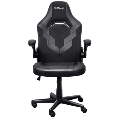 Крісло Trust GXT703 Riye, ПУ шкіра, Foldable Armrests, чорний