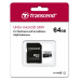 Карта пам'яті Transcend microSD   64GB C10 UHS-I U1 High Endurance (85TB)