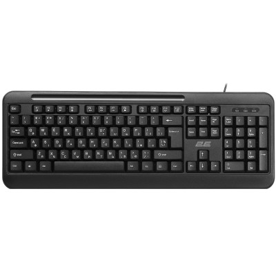 Клавіатура мембранна 2E KM1040 104key, USB-A, EN/UK, чорний Клавіатура мембранна 2E KM1040 104key, USB-A, EN/UK, чорний