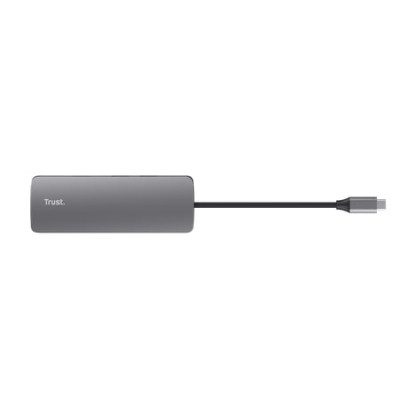 Адаптер Trust Dalyx 8in1 USB-C> 1xUSB-А 3.2/USB-A 2.0/2xUSB-С/HDMI/Ehernet/SD/microSD, Алюміній, 0.15м, Сірий Адаптер Trust Dalyx 8in1 USB-C> 1xUSB-А 3.2/USB-A 2.0/2xUSB-С/HDMI/Ehernet/SD/microSD, Алюміній, 0.15м, Сірий