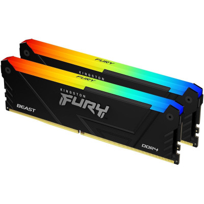 Пам'ять ПК Kingston DDR4 16GB KIT (8GBx2) 3600 FURY Beast RGB