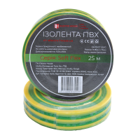 Ізоляційна стрічка ПВХ Soft Flex 25 м , жовто-зелений Ізоляційна стрічка ПВХ Soft Flex 25 м , жовто-зелений