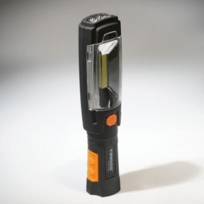 Ліхтарик з акумулятором ручний з гачком 3Вт, помаранчевий Ліхтарик з акумулятором ручний з гачком 3Вт, помаранчевий