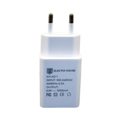 Блок живлення USB type A білий