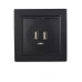 Розетка USB (2 порти) 2A, Enzo  бездоганний графіт