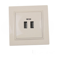 Розетка USB (2 порти) 2A, Enzo лате Розетка USB (2 порти) 2A, Enzo лате