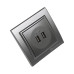 Розетка USB (2 порти) 2A, Enzo срібний камінь Розетка USB (2 порти) 2A, Enzo срібний камінь