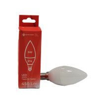 LED лампа С37 5Вт E14 4100К 450 Лм 165-265 В LED лампа С37 5Вт E14 4100К 450 Лм 165-265 В