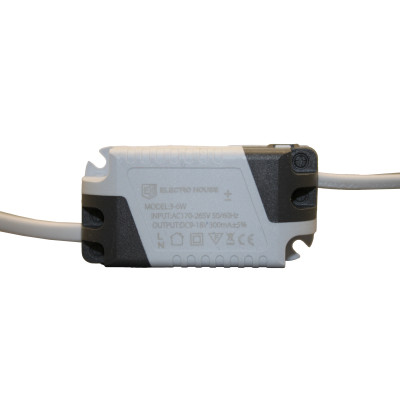 Драйвер для LED панелей 3-6 Вт, 9-18 В Драйвер для LED панелей 3-6 Вт, 9-18 В