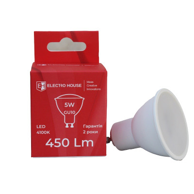 LED лампа MR16 5Вт GU10 4100К 450 Лм 165-265 В LED лампа MR16 5Вт GU10 4100К 450 Лм 165-265 В