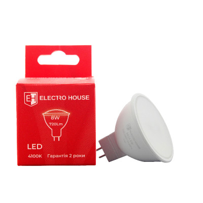LED лампа MR16 8Вт GU5.3 4100К 720 Лм 165-265 В LED лампа MR16 8Вт GU5.3 4100К 720 Лм 165-265 В