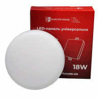 LED панель універсальна кругла Ø120 мм 18Вт, нейтральний білий 4000К, 1500 Лм LED панель універсальна кругла Ø120 мм 18Вт, нейтральний білий 4000К, 1500 Лм