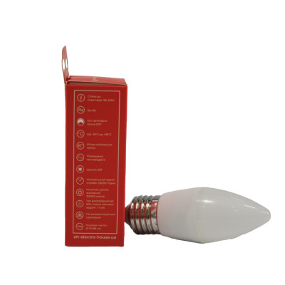 LED лампа С37 5Вт E27 4100К 450 Лм 165-265 В LED лампа С37 5Вт E27 4100К 450 Лм 165-265 В
