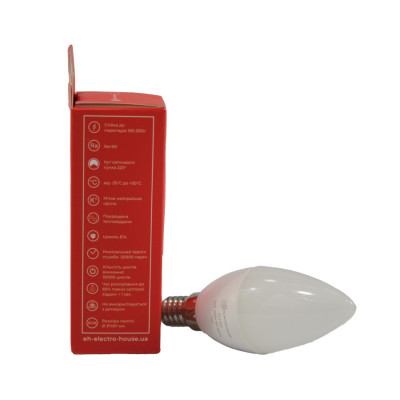 LED лампа С37 5Вт E14 4100К 450 Лм 165-265 В LED лампа С37 5Вт E14 4100К 450 Лм 165-265 В