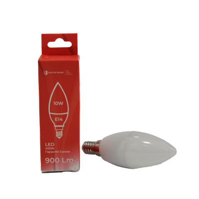 LED лампа С37 10Вт E14 4100К 900 Лм 165-265 В LED лампа С37 10Вт E14 4100К 900 Лм 165-265 В