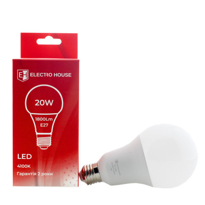 LED лампа A80 20Вт E27 4100К 1800 Лм LED лампа A80 20Вт E27 4100К 1800 Лм