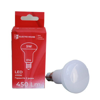 LED лампа R50 5Вт E14  4100К 450 Лм 165-265 В
