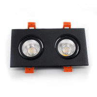 LED світильник стельовий подвійний 5Wx2 4100К, кут повороту 45°, чорний LED світильник стельовий подвійний 5Wx2 4100К, кут повороту 45°, чорний