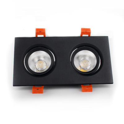 LED світильник стельовий подвійний 5Wx2 4100К, кут повороту 45°, чорний LED світильник стельовий подвійний 5Wx2 4100К, кут повороту 45°, чорний