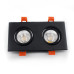 LED світильник стельовий подвійний   5Wx2 4100К, кут повороту   45°, чорний