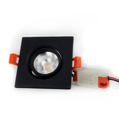 LED світильник стельовий 5Вт 4100К, кут повороту   45°, чорний
