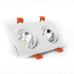 LED світильник стельовий подвійний   5Wx2 4100К, кут повороту   45°, білий