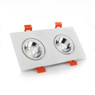 LED світильник стельовий подвійний 5Wx2 4100К, кут повороту 45°, білий LED світильник стельовий подвійний 5Wx2 4100К, кут повороту 45°, білий