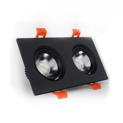 LED світильник стельовий подвійний 5Wx2 4100К, кут повороту 45°, чорний LED світильник стельовий подвійний 5Wx2 4100К, кут повороту 45°, чорний