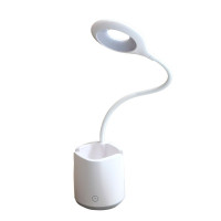 LED світильник настільний акумуляторний з підстаканником, білий LED світильник настільний акумуляторний з підстаканником, білий