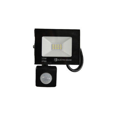 LED прожектор з датчиком руху 10Вт  1000 Лм  6500К   холодний білий  SMD2835