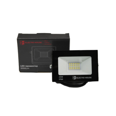 LED прожектор 2000 Лм 20Вт 6500К холодний білий SMD2835 LED прожектор 2000 Лм 20Вт 6500К холодний білий SMD2835