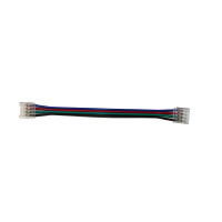 Конектор прямий 10 мм стрічка-стрічка RGB IP20 з проводом 15см, прозорий Конектор прямий 10 мм стрічка-стрічка RGB IP20 з проводом 15см, прозорий