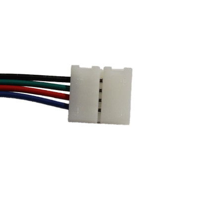 Конектор 10мм затискач-провід 4pin (RGB) Конектор 10мм затискач-провід 4pin (RGB)