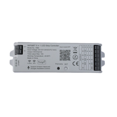 Універсальний контролер 5в1 15А 2.4ГГц W/CCT/RGB/RGBW/RGB+CCT DC 12V-24В Універсальний контролер 5в1 15А 2.4ГГц W/CCT/RGB/RGBW/RGB+CCT DC 12V-24В