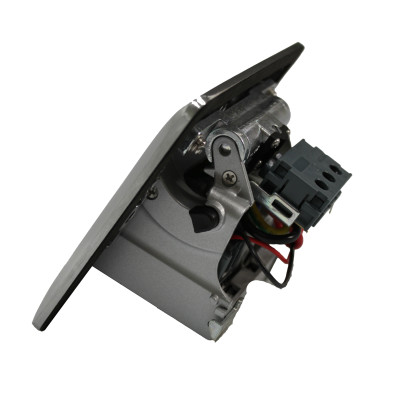 Розетка для підлоги з заземленням врізна 16А + 2USB (type C+A) 2.4А, IP44 , алюміній
