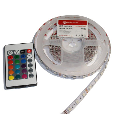 LED стрічка 12Вт 12В SMD5050 60 діодів RGB серія Shade, гарантія 2 роки LED стрічка 12Вт 12В SMD5050 60 діодів RGB серія Shade, гарантія 2 роки
