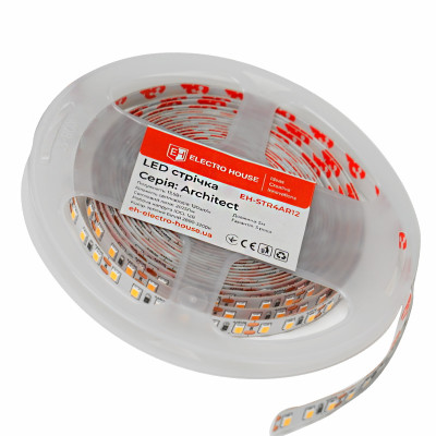 LED стрічка 13,5Вт 12В SMD2835 120 діодів 2025 Лм теплий білий 3000K, серія Architect, гарантія 3 роки LED стрічка 13,5Вт 12В SMD2835 120 діодів 2025 Лм теплий білий 3000K, серія Architect, гарантія 3 роки